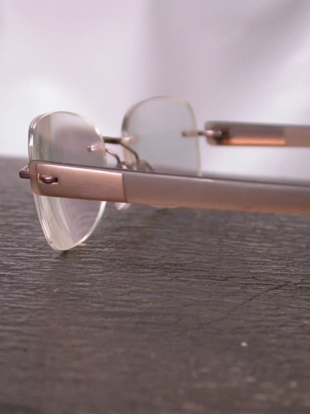 Silhouette Titan Frameless Bronze Clear Eyeglasses Made in Austria